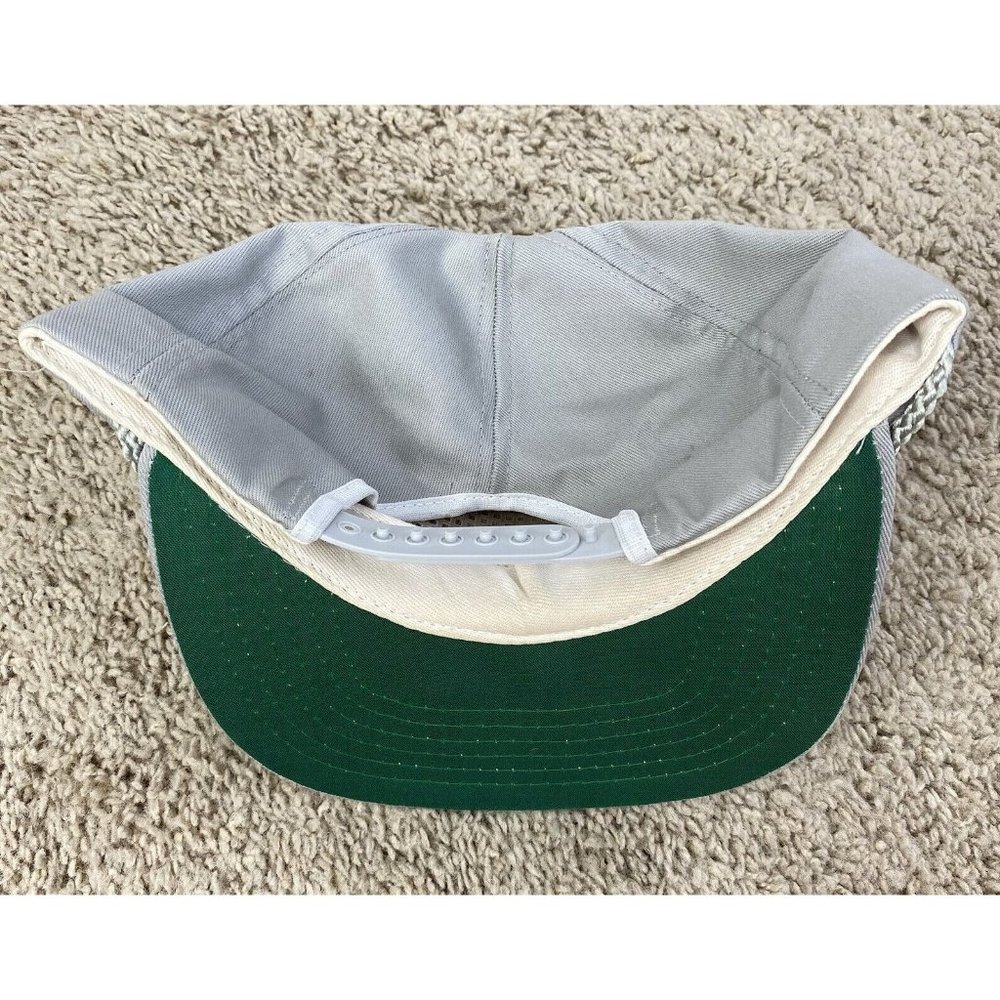 Vtg‎ Voyager Cannon Sline Trucker Snapback Hat Gray Roped Yellow Patch Cap USA - Picture 6 of 12